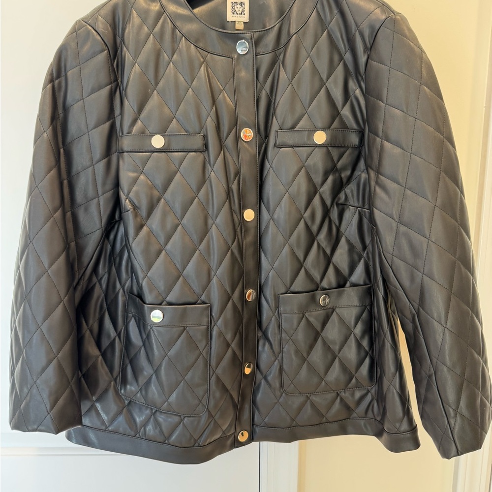 Anne Klein Black Quilted Jacket